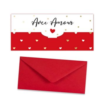 carte cadeau avec amour + enveloppe | jourdefete.com