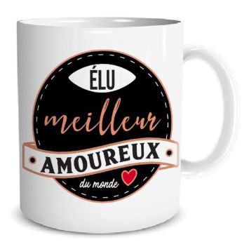 mug élu meilleur amoureux | jourdefete.com