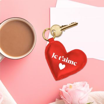 Porte-clé en forme de cœur - Saint-Valentin - Collection Chéri Chérie