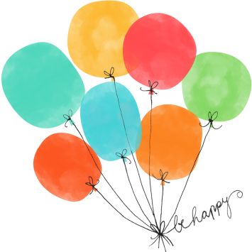 Serviettes "Happy Ballons" aux motifs colorés et joyeux | jourdefete.com