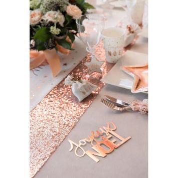 Chemin de Table Sequins Rose Gold - 3 m