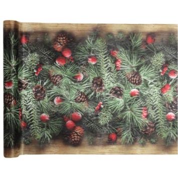 chemin-table-guirlande-houx-decoration-noel | jourdefete.com