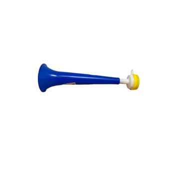Corne de supporter en plastique bleu et jaune
