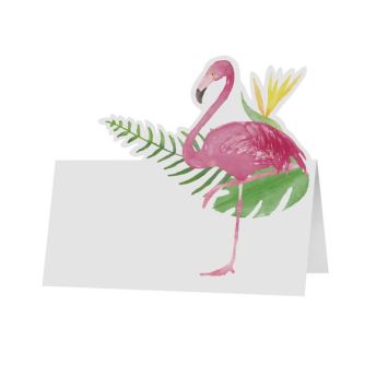 6 Marque-places Tropicaux - Flamants Roses | jourdefete.com