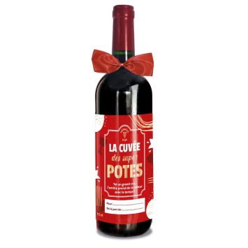 Vin Rouge La Cuvée des Super Potes, vin d'amitié et de convivialité | jourdefete.com