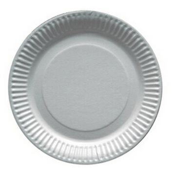 Lot de 50 assiettes en carton ronde de 23 cm blanches, idéales pour repas en extérieur | jourdefete.com