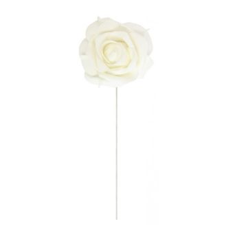 2 Roses sur Tige - Ivoire
