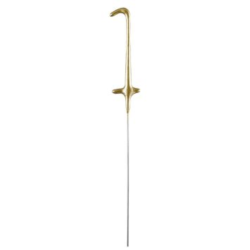 Cierge magique en forme de chiffre - Or - 14,5 cm - Chiffre au choix