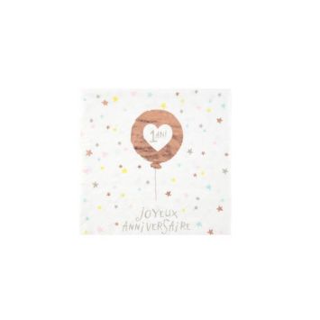 20 serviettes anniversaire 1 an | jourdefete.com