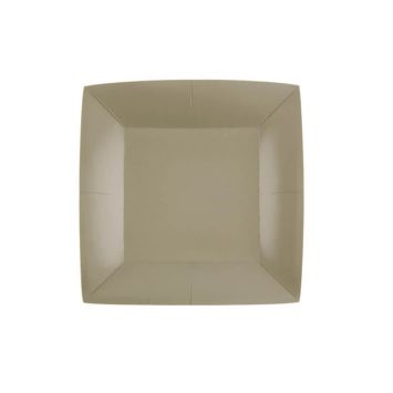 assiette carree 18 cm compostable couleur au choix | jourdefete.com