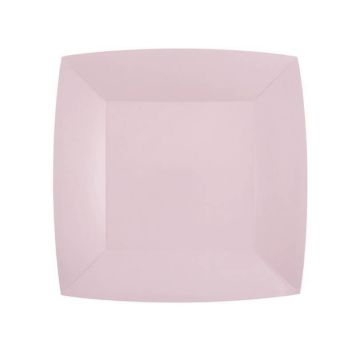 10 assiettes carrees compostables rainbow 23 cm couleur au choix| jourdefete.com
