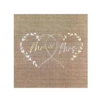 20 serviettes en papier FSC® - 33 x 33 cm - Collection Mariage Naturel