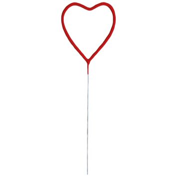 Cierge magique en forme de cœur rouge - 26 cm
