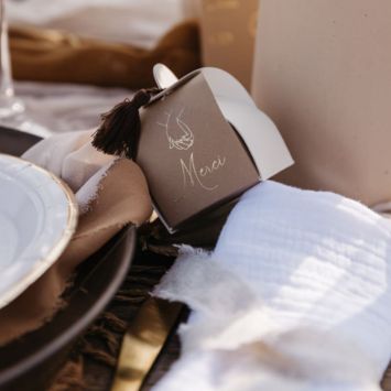 9 contenants "Merci" FSC® - 5 x 7 cm - Collection Bella Terra