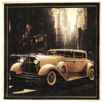 20 serviettes en papier - 33 x 33 cm - Collection Gatsby