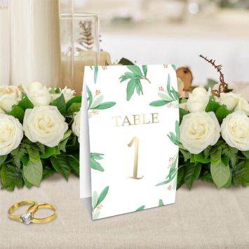 10 marque-tables en carton - Collection Vive les Mariés