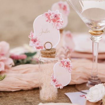 10 marque-places en papier FSC® - 7 x 7 cm - Collection Love to Love