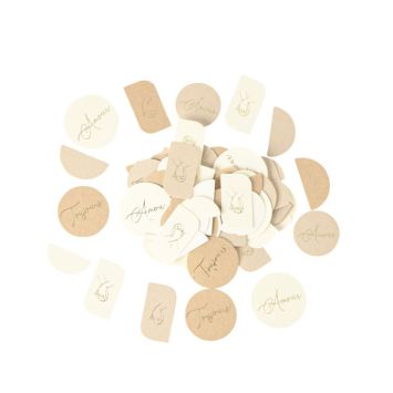 De splendides confettis de couleur camel et ivoire avec la collection Bella Terra | jourdefete.com