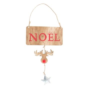 Suspension Noël - Bois - Petite Pancarte Noël