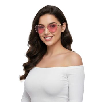 Lunettes d'Hippie en forme de cœur - Couleur au choix