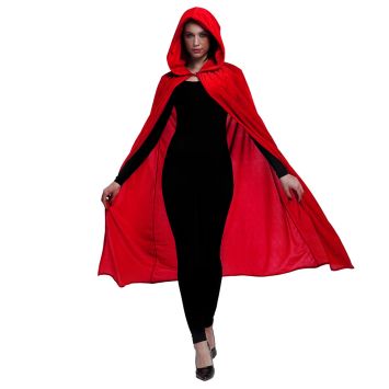 Cape des damnés d'Halloween en velours pour adulte - Taille unique - Couleur au choix