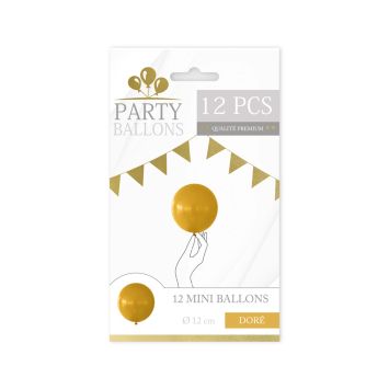 12 mini ballons en latex - 12 cm - Couleur au choix