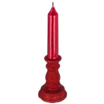 Bougie en forme de Bougeoir - Rouge