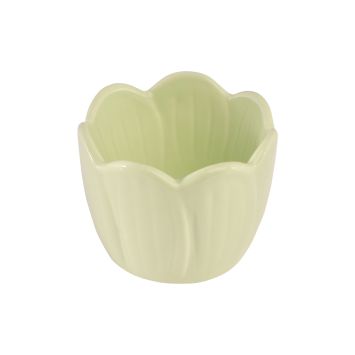 Pot décoratif fleur en céramique vert pour mariage baptême communion | jourdefete.com