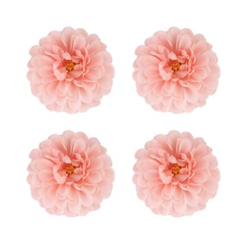 Dahlias décoratifs en tissu rose pour décoration de mariage, baptême et communion | jourdefete.com