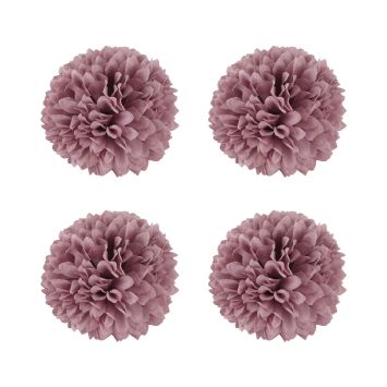 4 dahlias en polyester - 8,5 x 5 cm - Couleur au choix