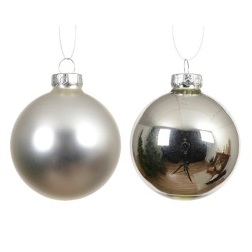 6 boules de Noël - Diamètre 8 cm - Couleur au choix