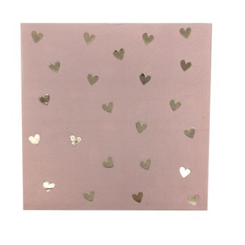 20 serviettes cocktail en papier - 24 x 24 cm - Collection Baptême Blanc et Or - Couleur au choix