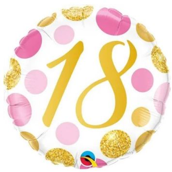 Ballon metallise 46 cm diametre - 18 ans - ballon geant gonflable a l'helium | jourdefete.com