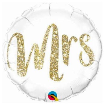 Ballon geant metallise 46 cm ⌀ - Mrs - gonflable a l'helium| jourdefete.com