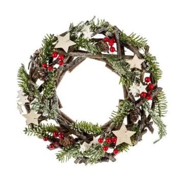couronne-bois-sapin-decoration-noel | jourdefete.com