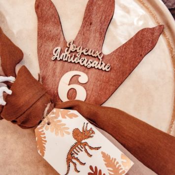 12 décorations en forme de chiffre en bois à parsemer - 3,5 cm - Chiffre au choix