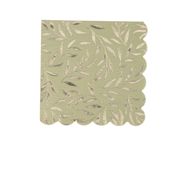 20 serviettes cocktail en papier - 24 x 24 cm - Collection Jolis Brins - Couleur au choix
