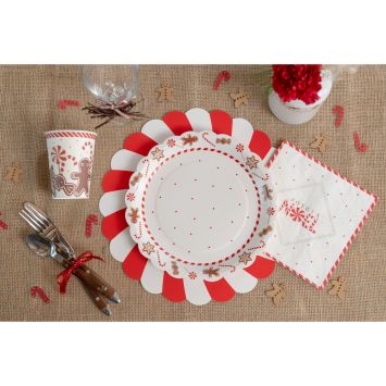 20 serviettes "Joyeux Noël" en papier - Noël - 33 x 33 cm - Collection Joyeuse Gourmandise