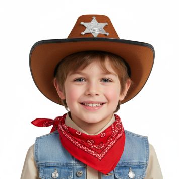 Chapeau de Shérif pour enfant - Couleur au choix