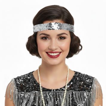 Bandeau Charleston à sequins - Couleur au choix