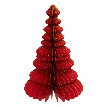 Sapin de Noël en papier à poser - 30 cm - Couleur au choix