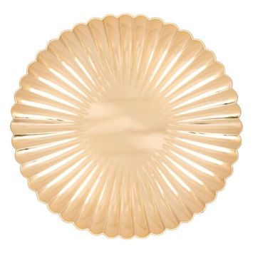 Assiette de présentation en forme de coquille de Noël en plastique - Diamètre 33 cm - Couleur au choix