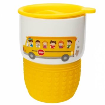 Mug Hermétique "Bus Scolaire" Jaune