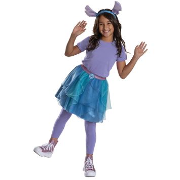 Costume enfant Stitch avec tutu bleu et serre-tête oreilles scintillantes | jourdefete.com