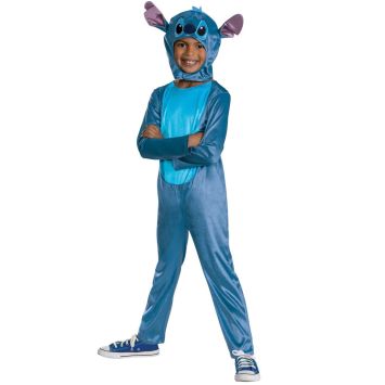 Costume Stitch pour enfant bleu avec coiffe et grandes oreilles | jourdefete.com
