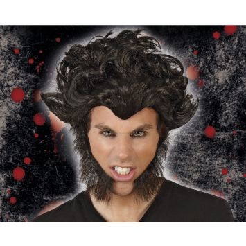 Perruque de Loup-Garou avec Favoris