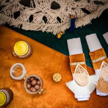 3 Ronds de serviettes à franges