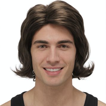 Perruque Coupe Mulet pour homme - Couleur au choix