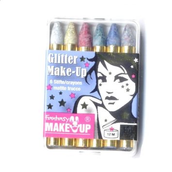 Boite de 6 crayons à maquillage pailletés