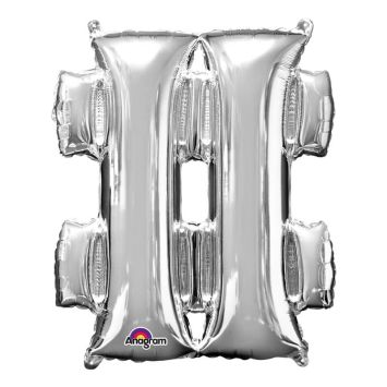 Ballon à Air - Hashtag - Argent